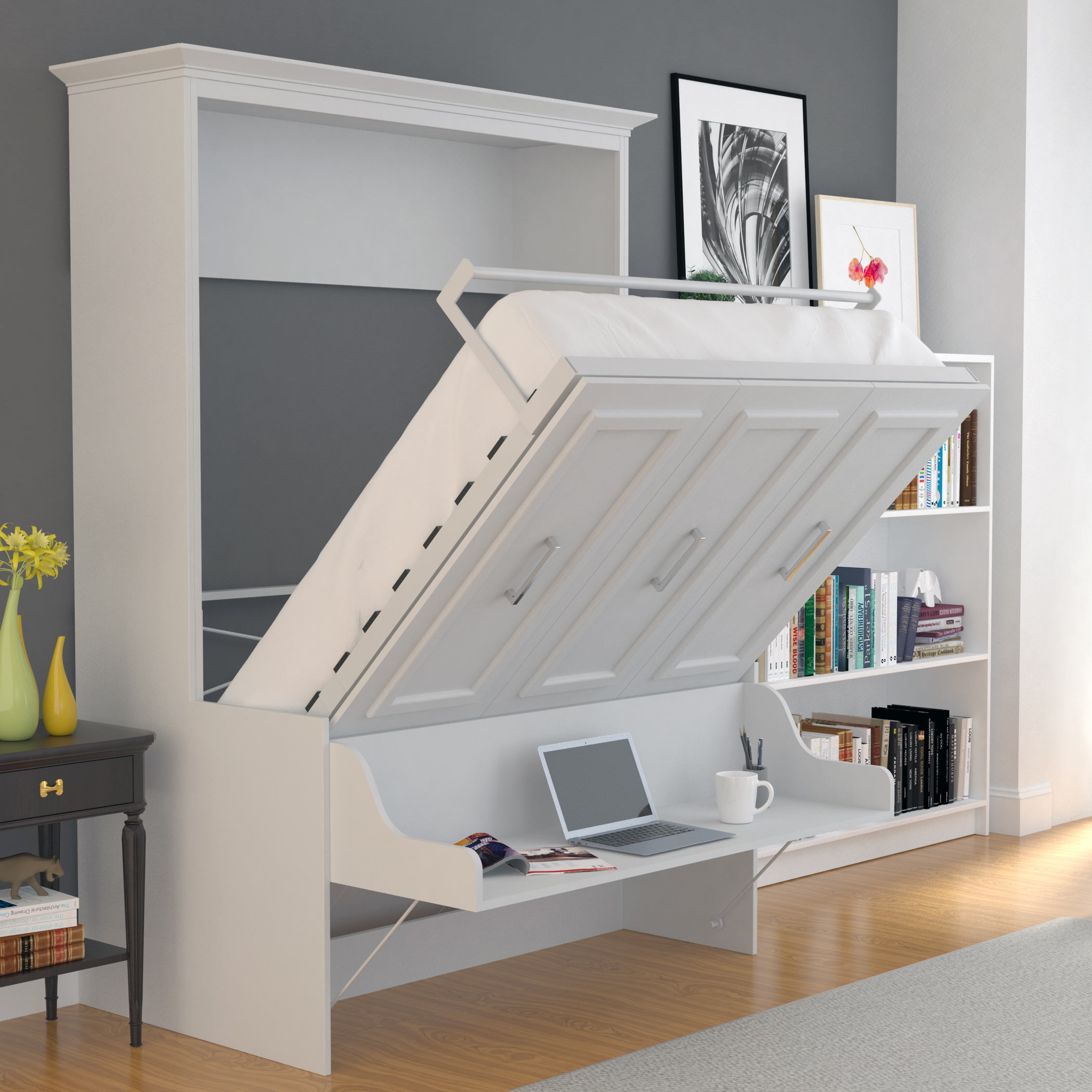 wall bed with desk