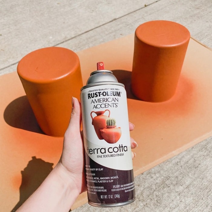 terracotta spray paint for plastic
