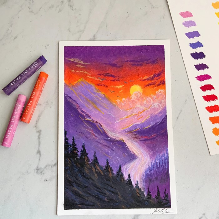 oil pastel techniques