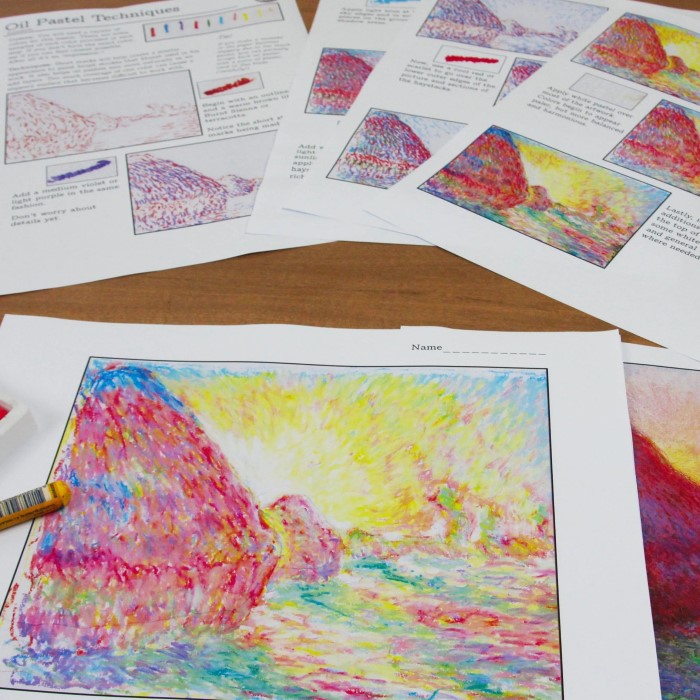 oil pastel techniques