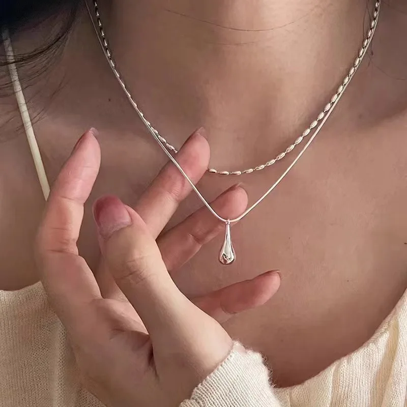 Short silver necklaces